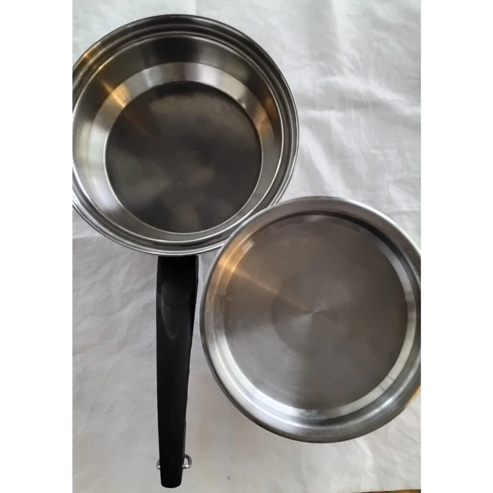 Lustre Craft VTG 1 Qt Sauce Fry Pan Skillet 18-8 Stainless Steel 3 Ply 7